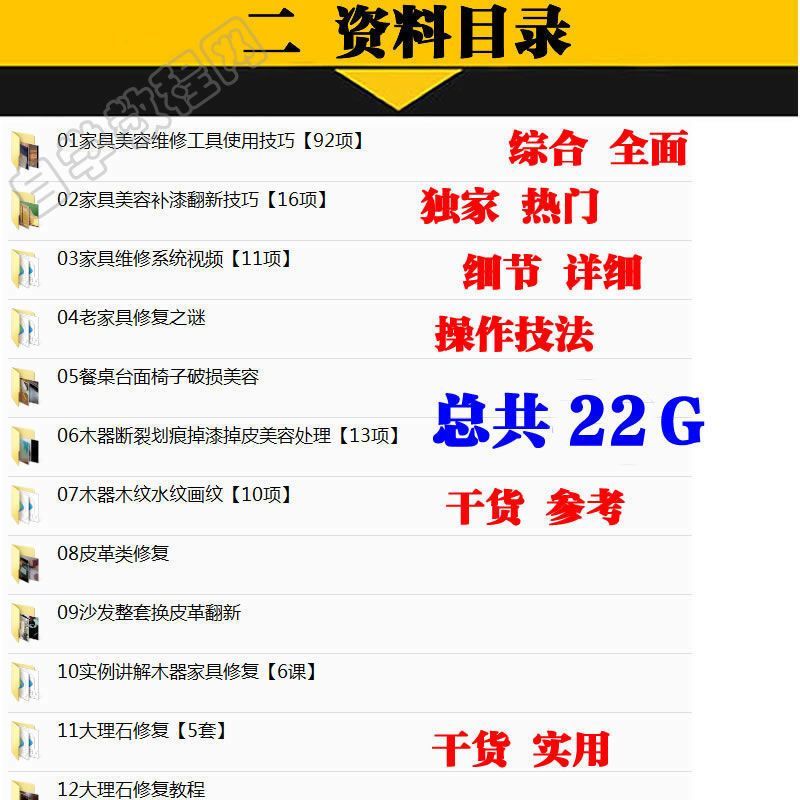 家具油漆修补技术视频教程大全(家具油漆修补技术视频教程大全下载)